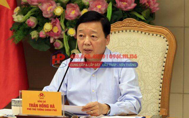 Phó Thủ tướng Trần Hồng Hà chủ trì cuộc họp với các Bộ, ngành, địa phương về công tác giải phóng mặt bằng phục vụ dự án đường sắt tốc độ cao Bắc-Nam. (Ảnh: VGP/Minh Khôi)